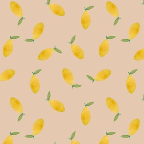 Summer fruit - watercolor mango peach M