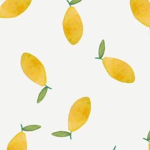 Summer fruit - watercolor mango white L