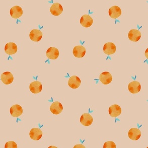 Summer fruit - Watercolor peaches peach M