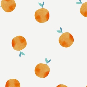 Summer fruit - Watercolor peaches white L