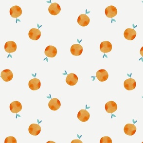 Summer fruit - Watercolor peaches white M