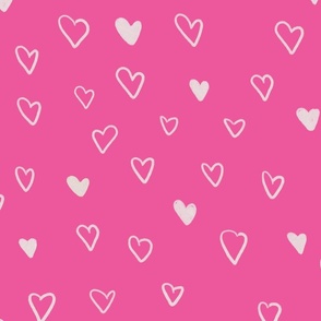Barbiecore - Doodle hearts Large