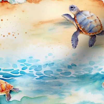 Baby Sea Turtles On The Beach