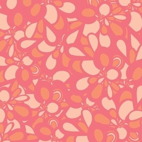 Abstract Loops - Petal Pink Apricot Peach Salmon  // Large