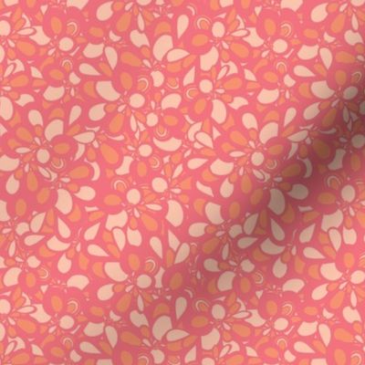 Abstract Loops - Petal Pink Apricot Peach Salmon  // Small