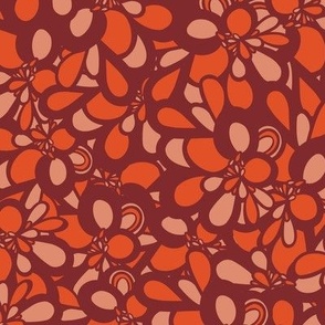 Abstract Loops - Burgundy Auburn Vermilion Red Salmon Pink  // Large Scale