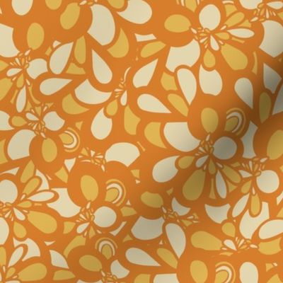 Abstract Loops - Saffron Marigold Yellow Orange Cream // Large Scale