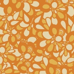Abstract Loops - Saffron Marigold Yellow Orange Cream // Large Scale
