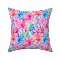 Colorful Hawaiian Flowers Tropical Print