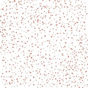 Orange Splatter Dots on White Background