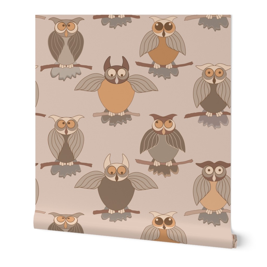 Owls With Attitude. (large scale)