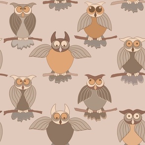 Owls With Attitude. (large scale)