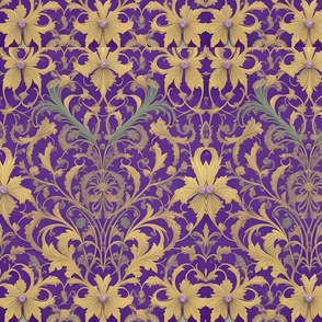 Purple, Gold Silver,pearl,Lillian,lavender,damask,gothic,expensive,luxe pattern,Romantic,Marie Antoinette,Rococo era,Floral patterns,Luxury,Elegant,18th century,Versailles,Ballroom,Chandeliers,French 