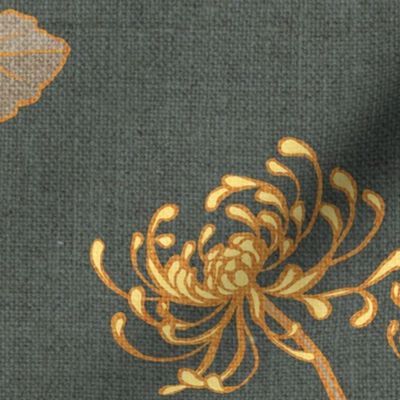 Chrysanthemum Nouveau {Pewter} jumbo (scaled texture)
