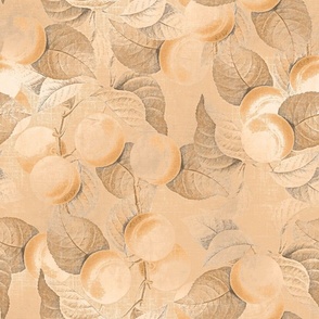 Heavenly Peaches, Faux Muted Gold Leaf