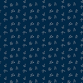 Dotty clusters on navy blue