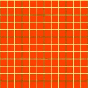 Red and Yellow Grid Pattern - Smaller Size