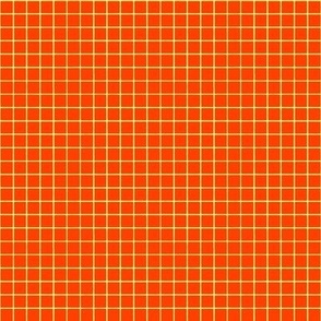 Red and Yellow Grid Pattern - X Small Size