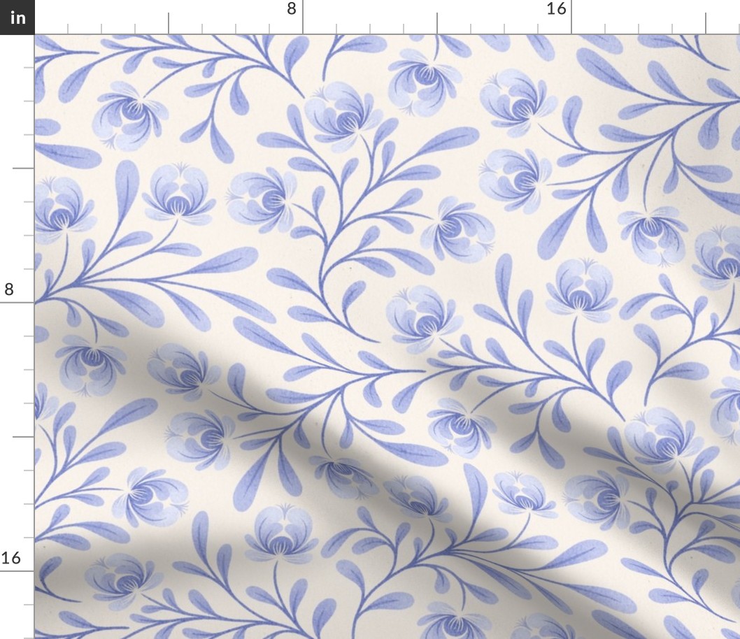 French Country Floral Blue