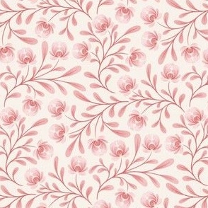 French Country Floral Red