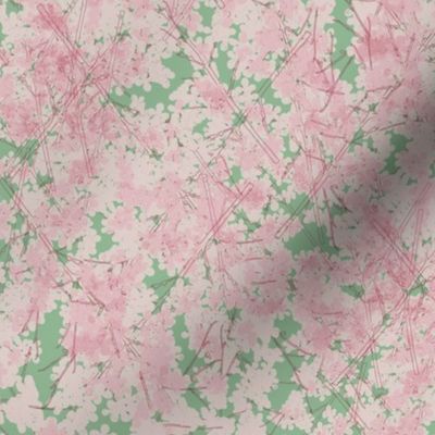 Pennant Hills Pink Wattle - Autumn Blossom Fabric Design (Large)