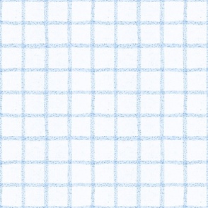 Small scale speckled line check gingham in blue