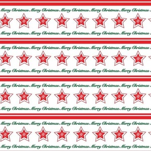 Green Merry Christmas Star Stripe