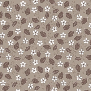 Flower Passion Light Brown Medium scale 12''