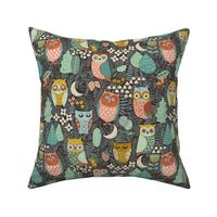 Kids Woodland Owls by night - S