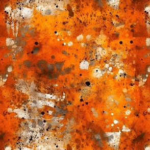 Orange Splatter Print