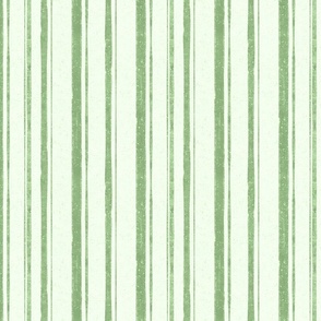 Hand drawn medium scale olive green vertical multiline stripe with splatter texture