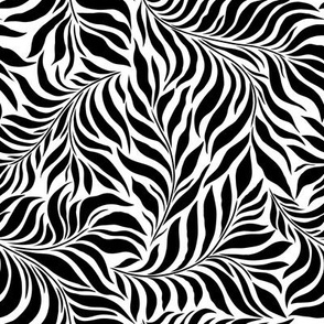 Pattern with black leaves