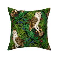 Owls, ferns, oak and berries