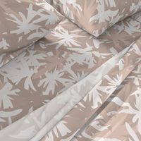 neutral leafy print in blush by rysunki_malunki