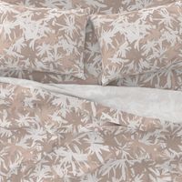 neutral leafy print in blush by rysunki_malunki