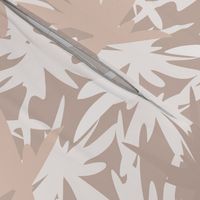 neutral leafy print in blush by rysunki_malunki