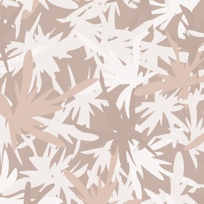 neutral leafy print in blush by rysunki_malunki