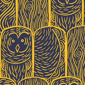 Owl in  a Tree - Midnight