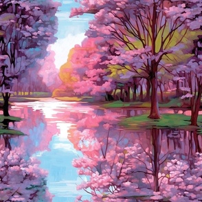 Timeless Forest - Pink - Wallpaper - New for 2023