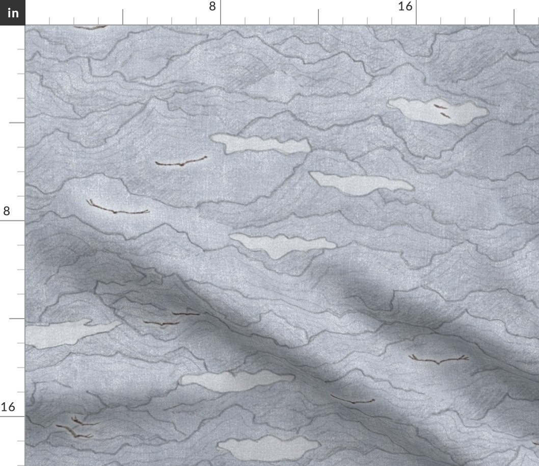 Condor Mountain, Storm Gray (xl scale) Fabric | Spoonflower