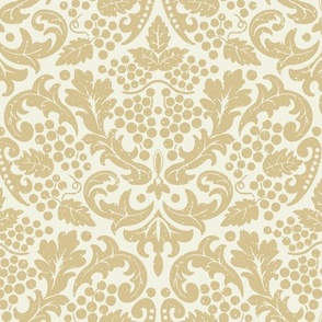 French Vineyard Damask - Gold