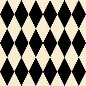 harlequin black and ivory