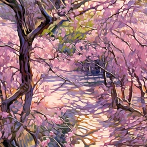 Painted Path - Pink Abstract Wallpaper - New for 2023