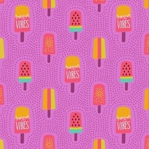 Summer Vibes Popsicles in Hot Pink - Small