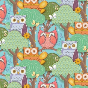 Peekaboo Owls