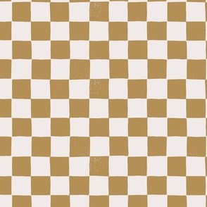 Stockhol Gold on Off white Checker Print
