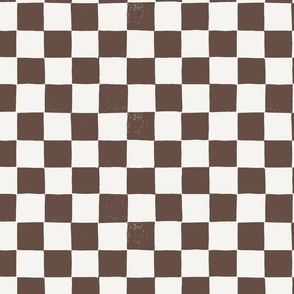 Hasbrouk Brown and Cream Checker Print