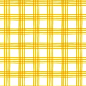 Yellow Plaid Pattern - X Small Scale