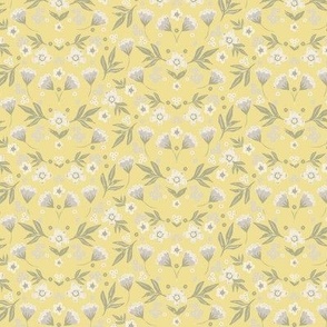 Pastel Yellow Floral