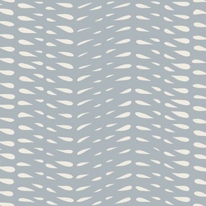 Micro Abstract Geo_Creamy White, French Grey Blue_Geometric Stripe